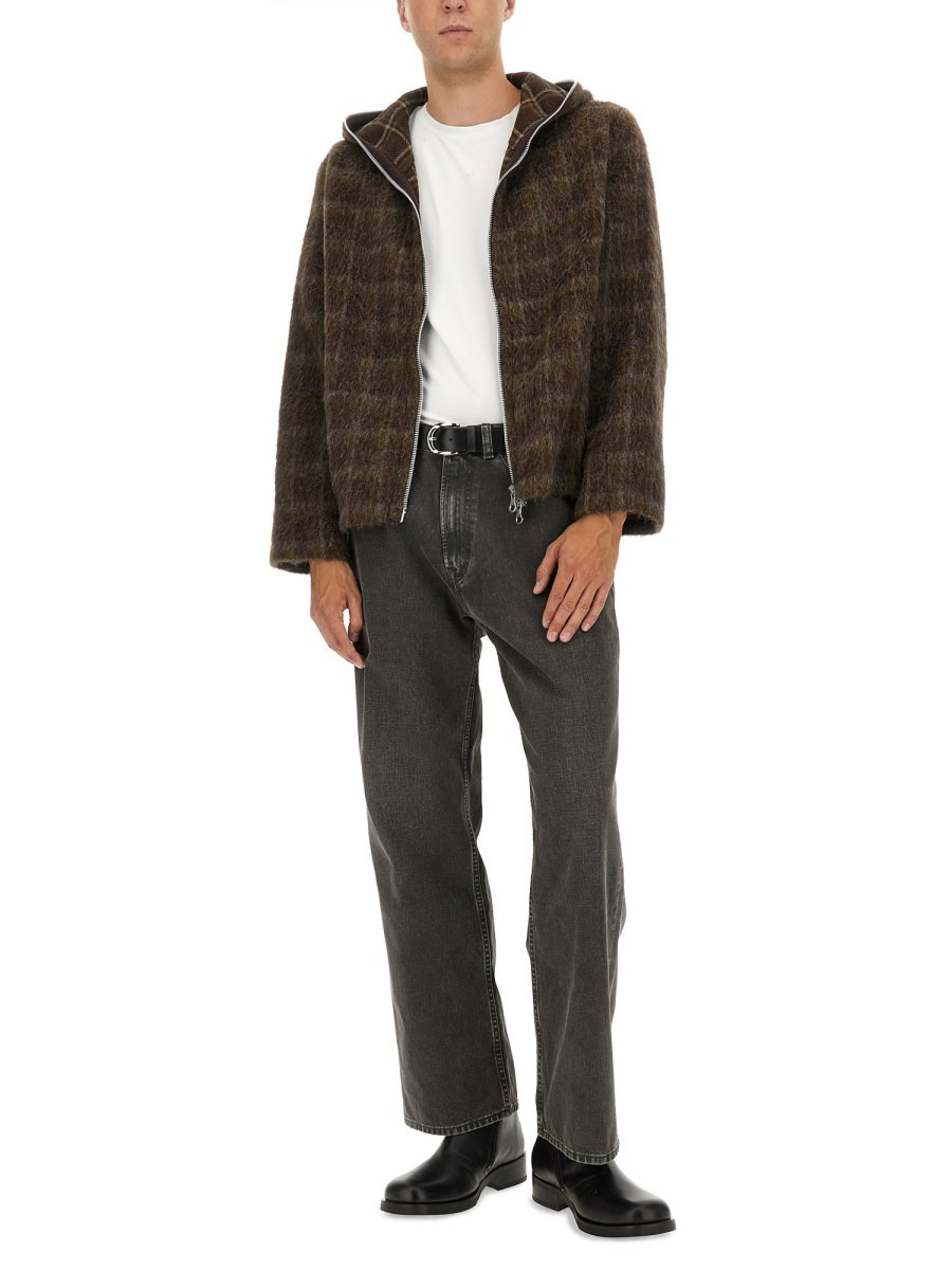 WOOL BLEND JACKET WITH HOOD - 2