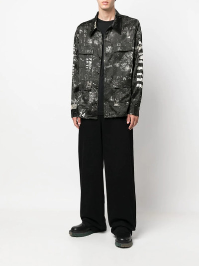 AMIRI logo-print satin shirt outlook