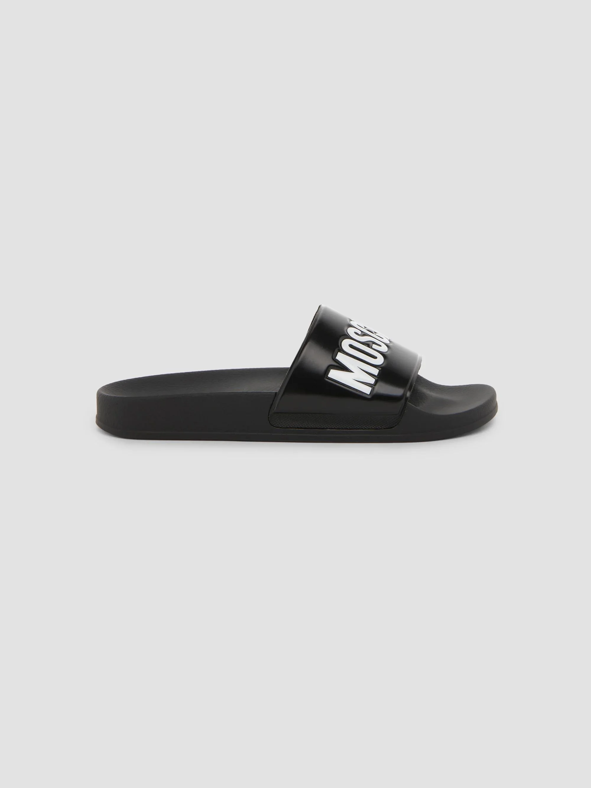 Men's Logo Pool Slides - Black - 1