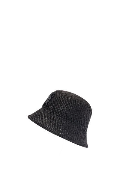 Loewe Bucket hat in raffia and calfskin outlook