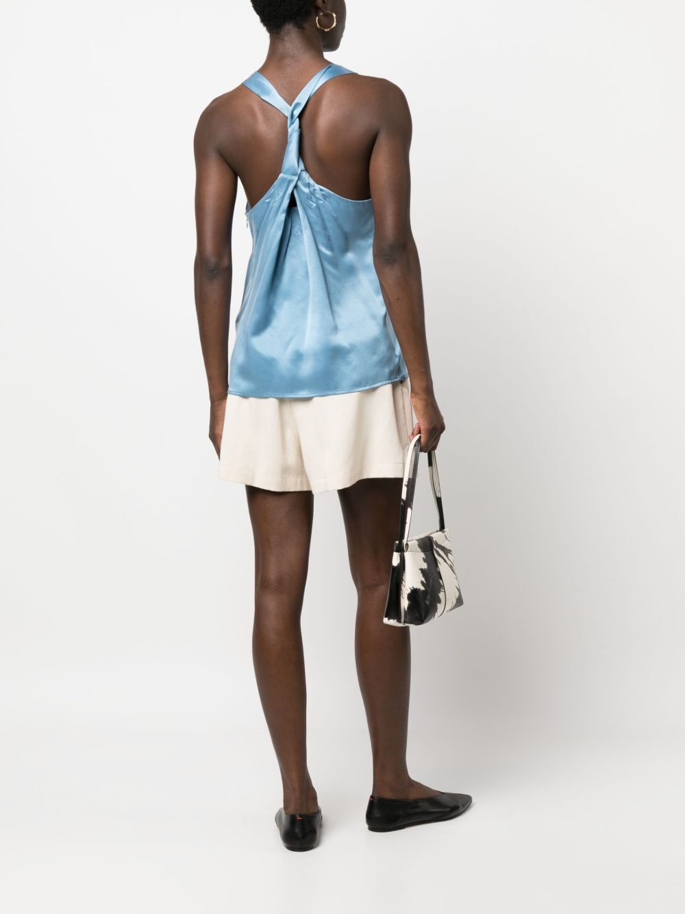 halterneck silk tank top - 2