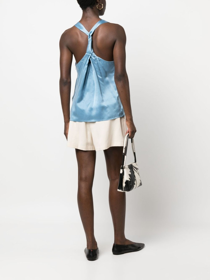 Loulou de Saison halterneck silk tank top outlook