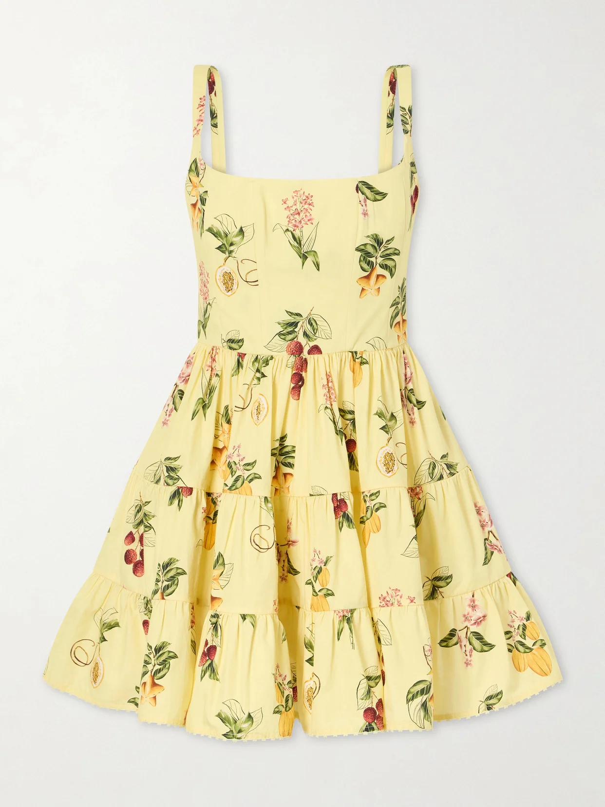 Granadilla Tiered Floral-print Cotton-poplin Mini Dress - 1