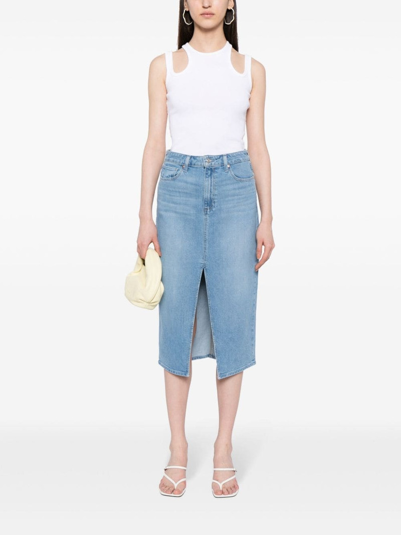 PAIGE Angela denim midi skirt outlook