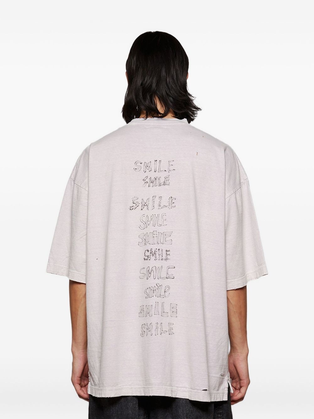 smiley face-print T-shirt - 4