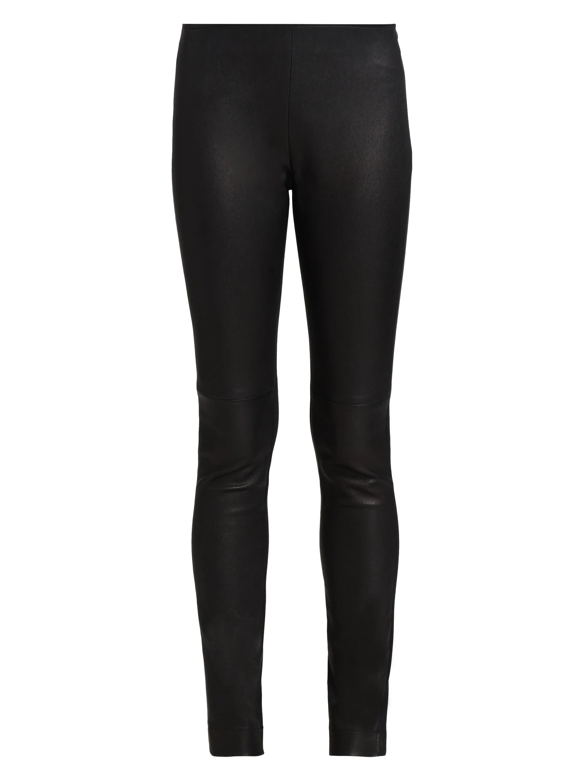 Women's Fancy Leather Pants - Black - 1