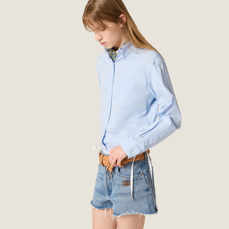 Washed denim shorts 5