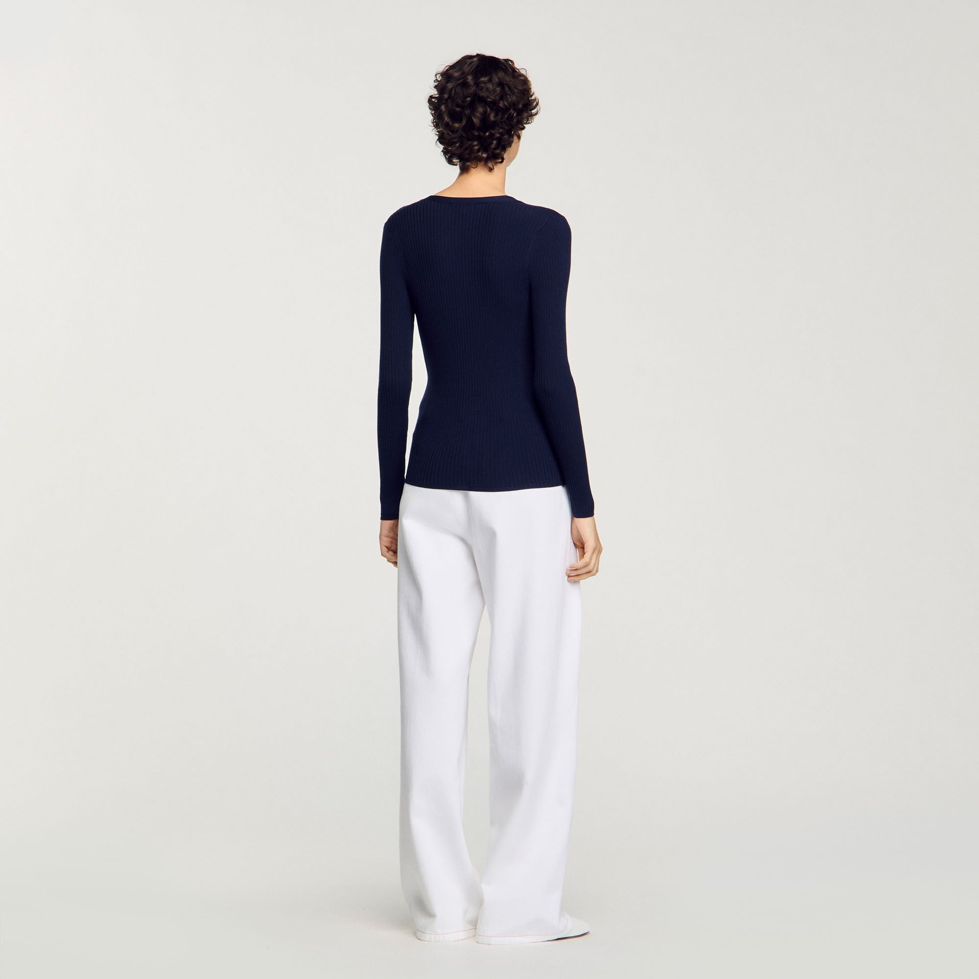 RIB KNIT CARDIGAN - 5