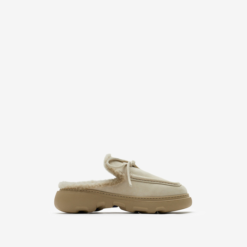 Suede and Shearling Stony Mules - 1