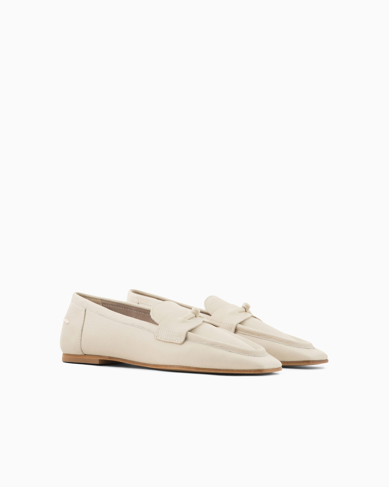 Deer-print leather loafers - 2