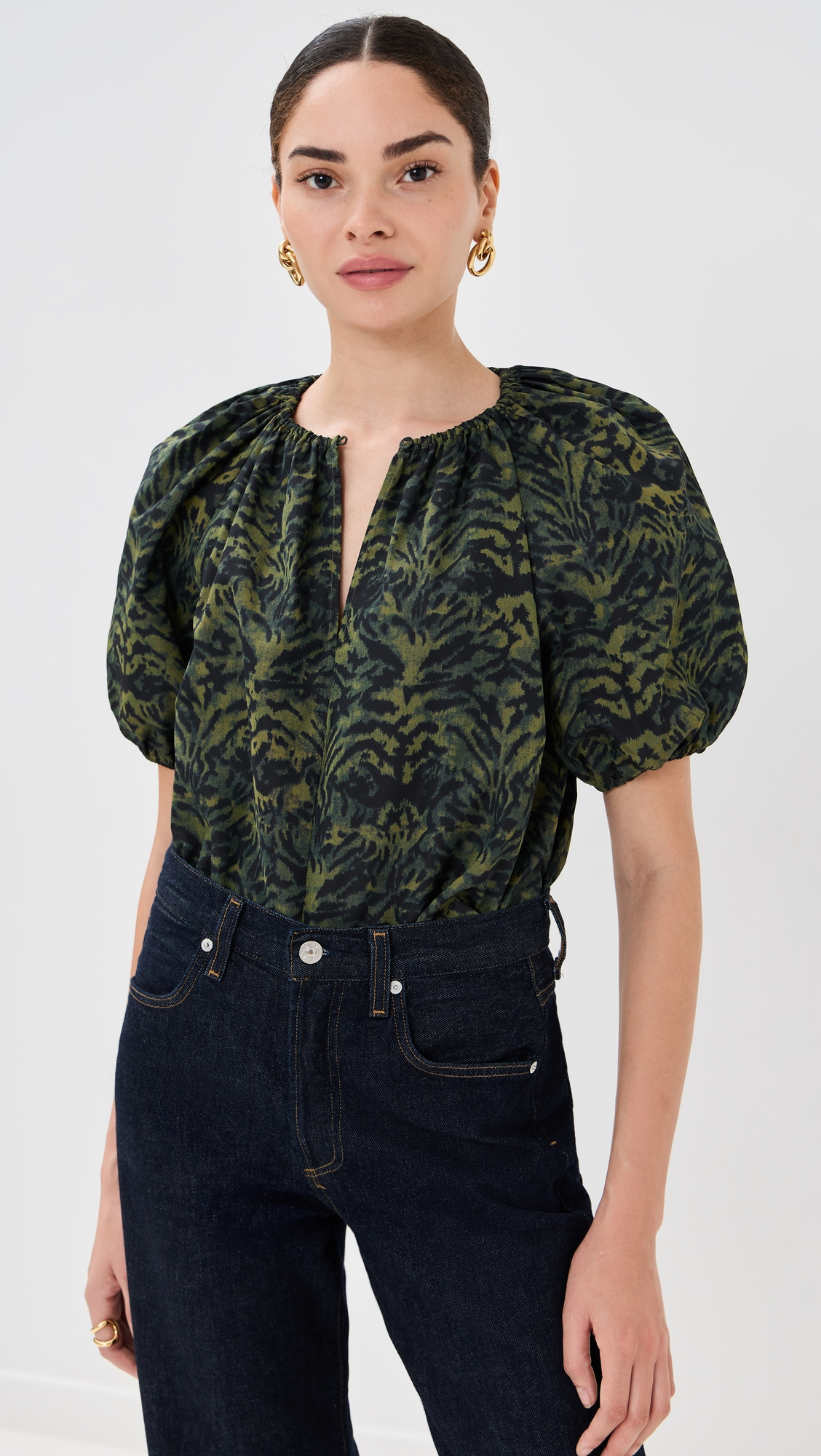 Talie Silk Short Sleeve Blouse - 6