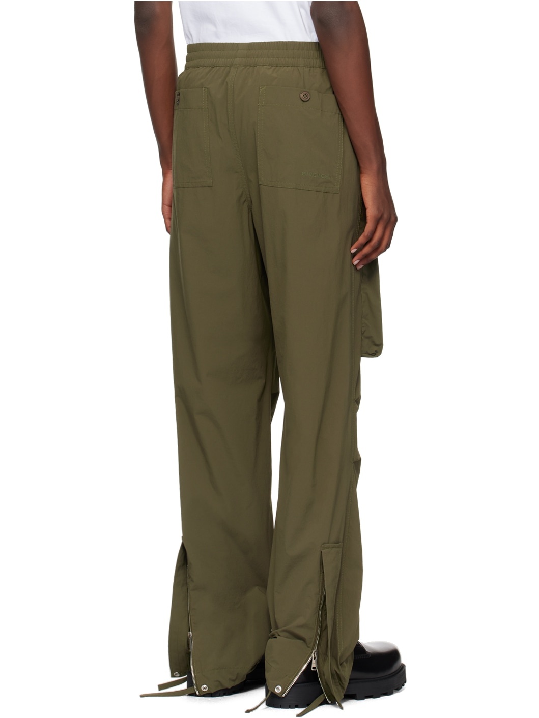 Green Flap Pocket Cargo Pants - 3