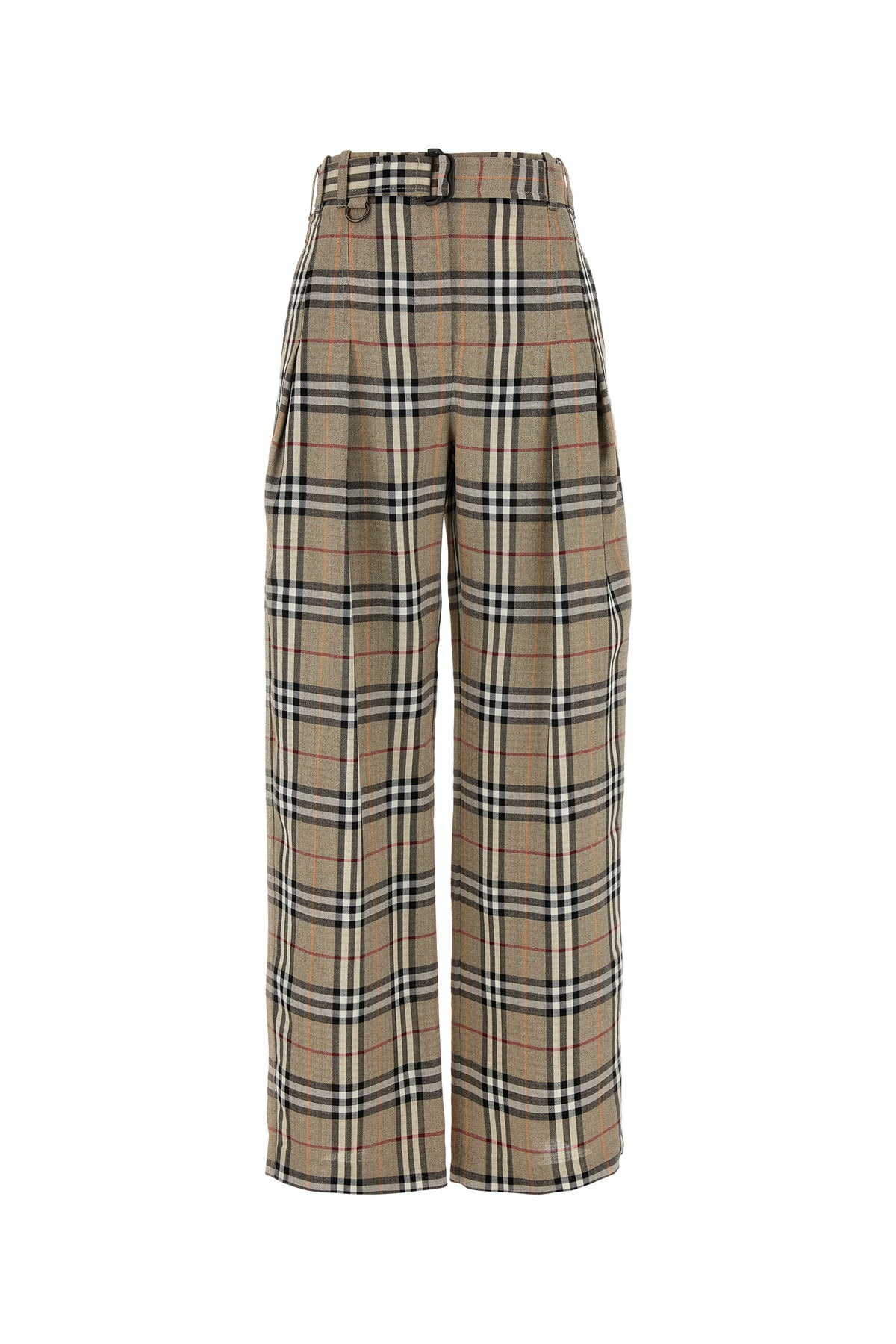 Embroidered twill wide-leg pant - 1