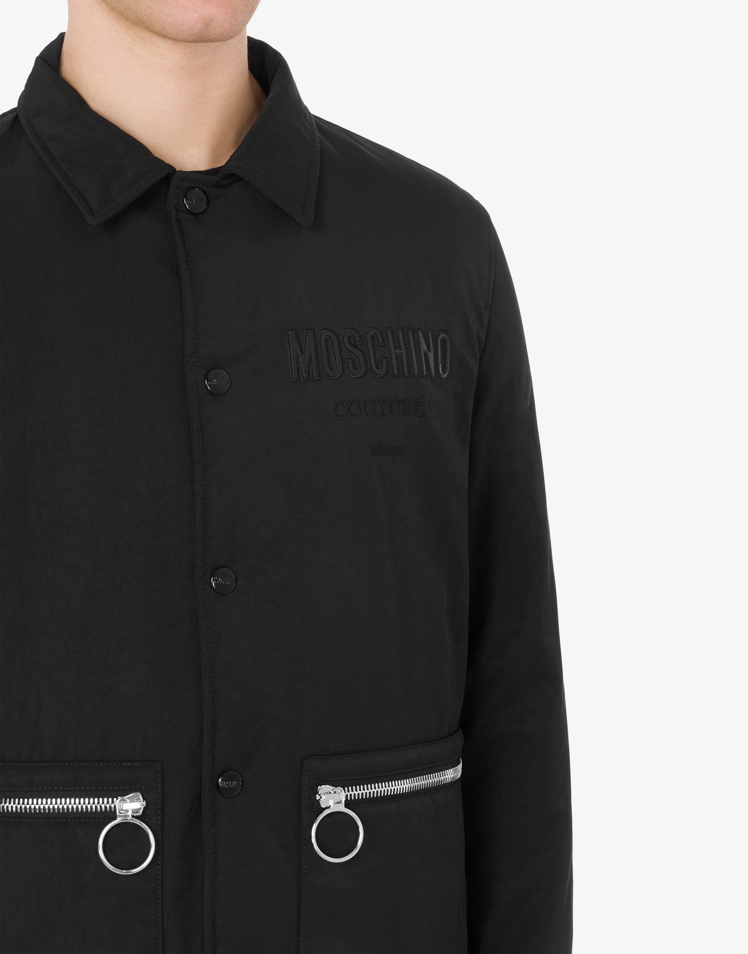 VINYL MOSCHINO COUTURE TECHNICAL NYLON COAT - 4