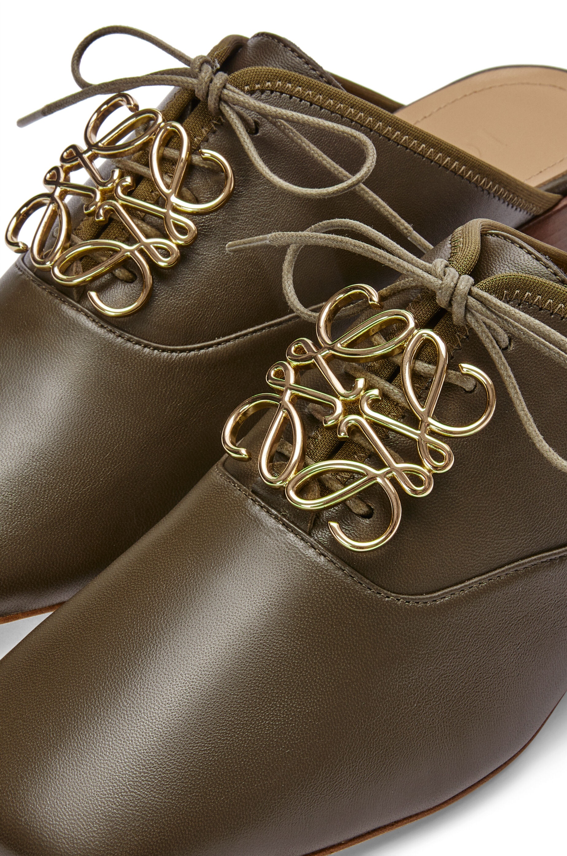 Anagram slip-on derby in lambskin - 4