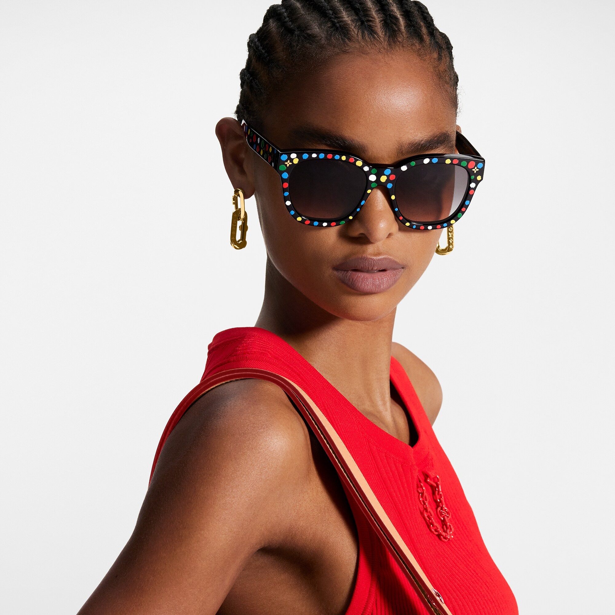 LV x YK My Monogram Square Painted Dots Sunglasses - 2