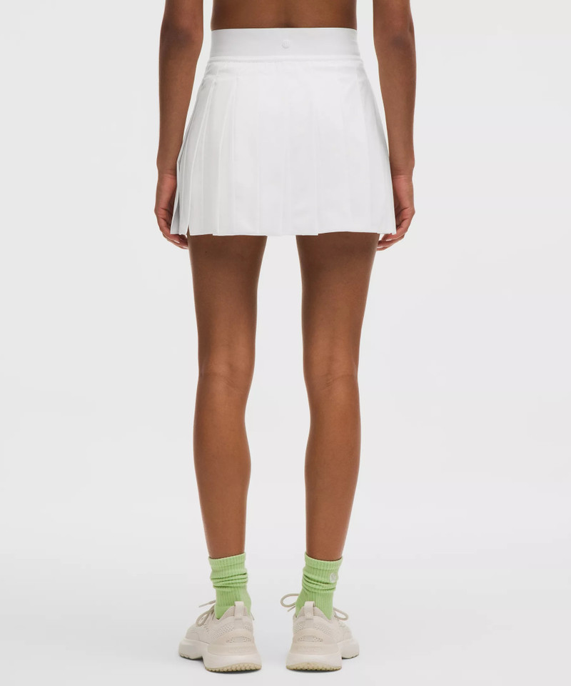 Peek-A-Boo Pleat Mid-Rise Tennis Skirt 3