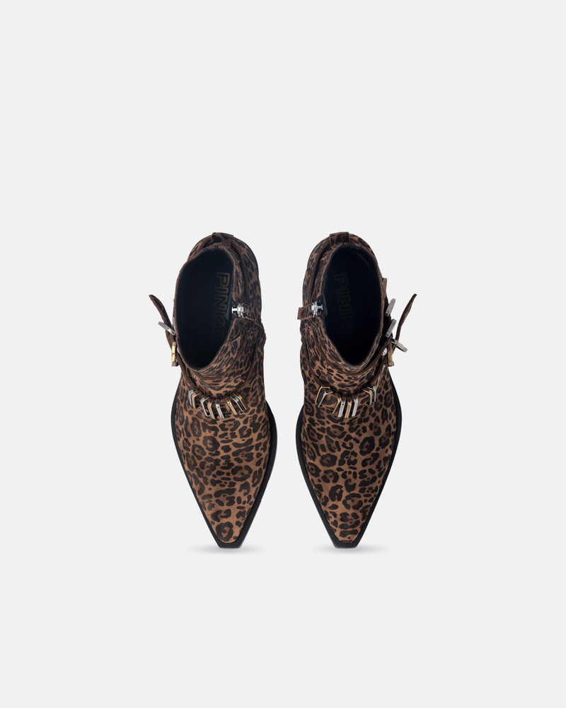 COWBOY BOOTS WITH STUDS AND ANIMAL PRINT 9
