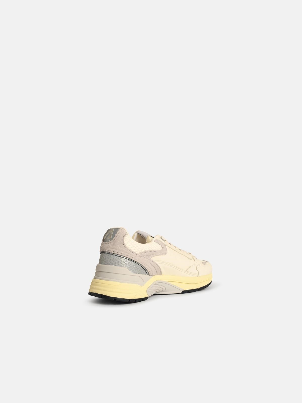 'HYPERWAY LOW' WHITE AND GREY MESH AND SUEDE SNEAKERS - 3