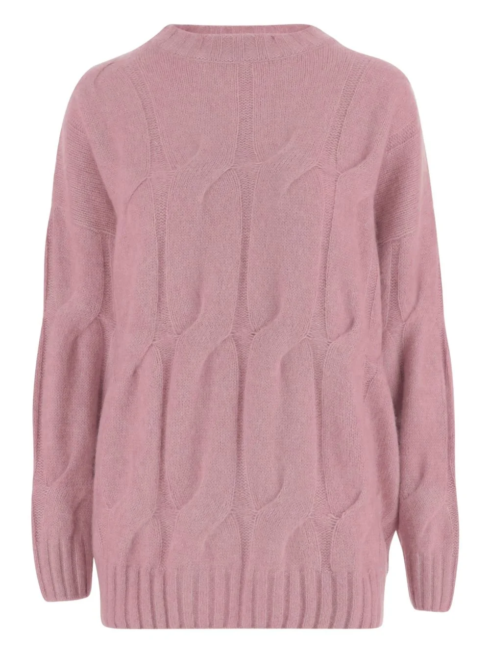 cable-knit round-neck sweater - 1