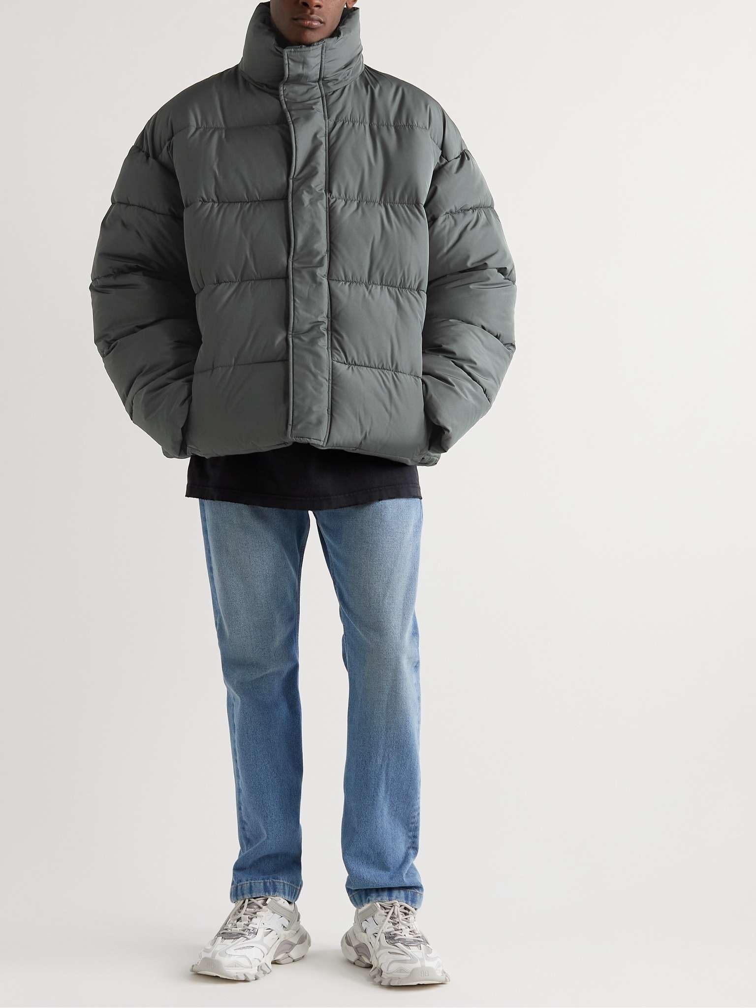 Oversized Quilted Padded Shell Hooded Jacket - 2