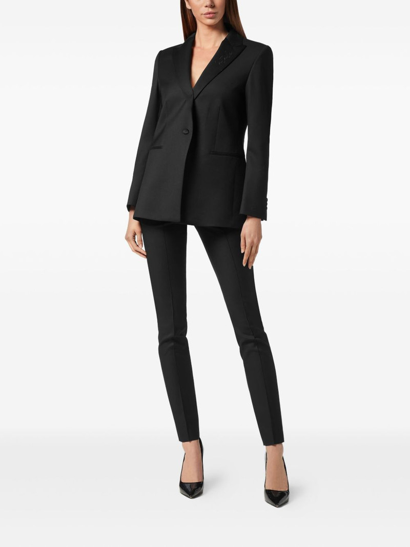 PHILIPP PLEIN embroidered single-breasted blazer outlook