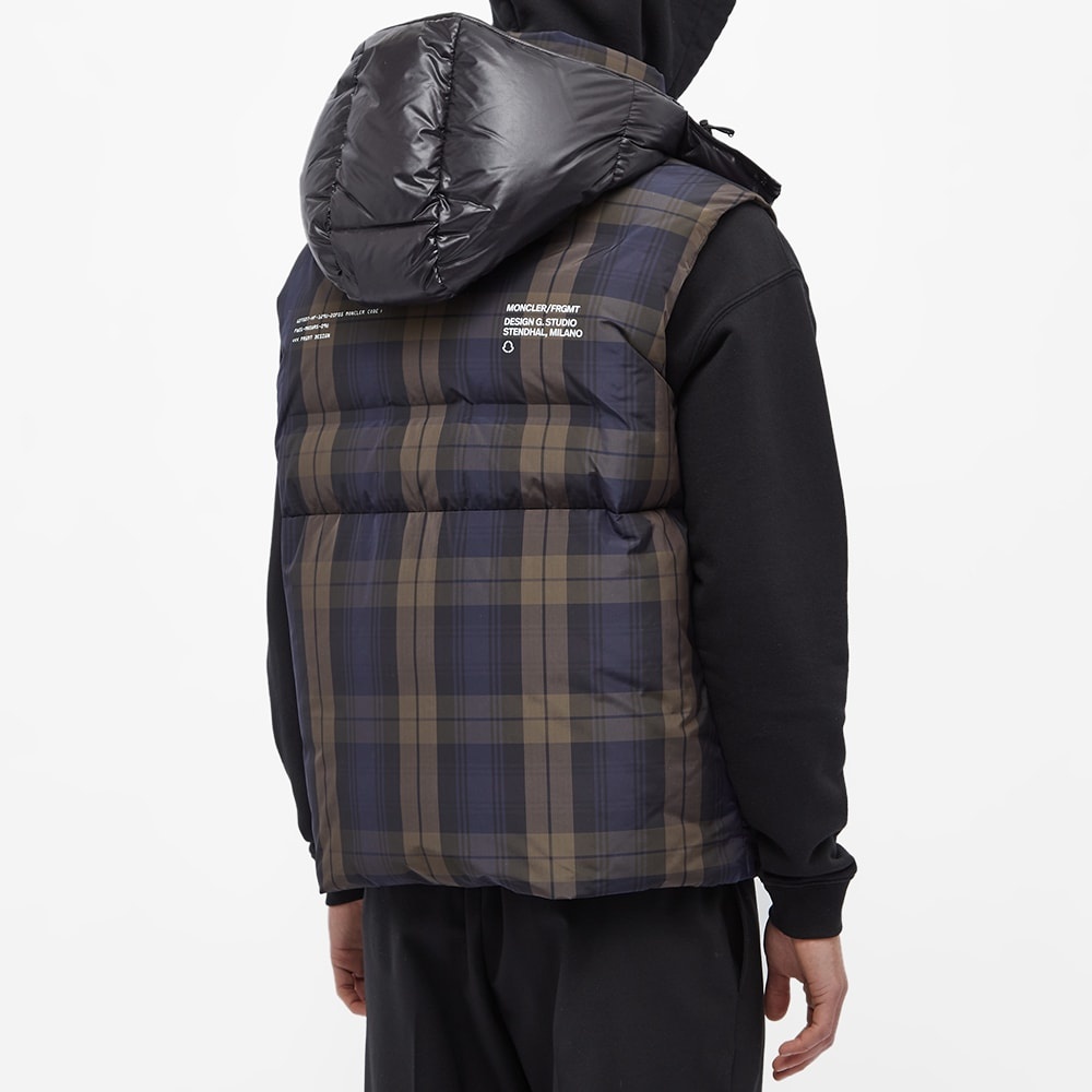 7 Moncler FRGMT Hiroshi Fujiwara Worren Blackwatch Tartan Gilet - 6