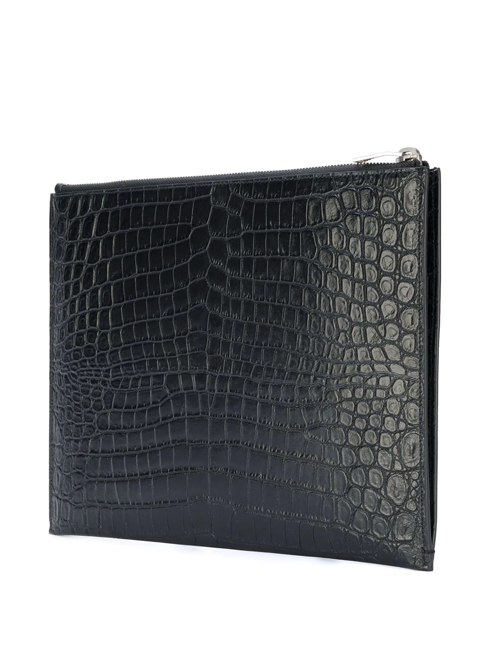 medium crocodile embossed pouch - 3