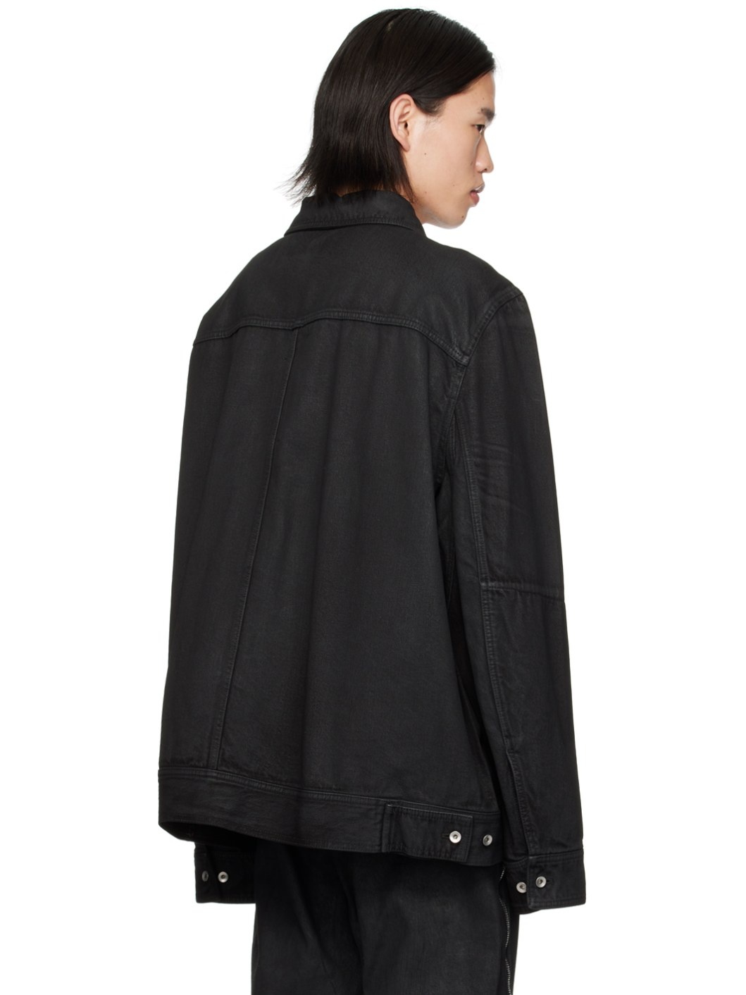 Black Lido Worker Denim Jacket - 3