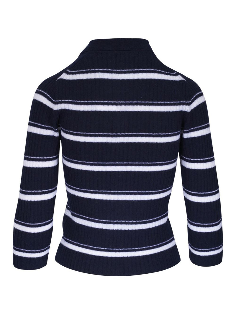 Vince striped polo jumper outlook