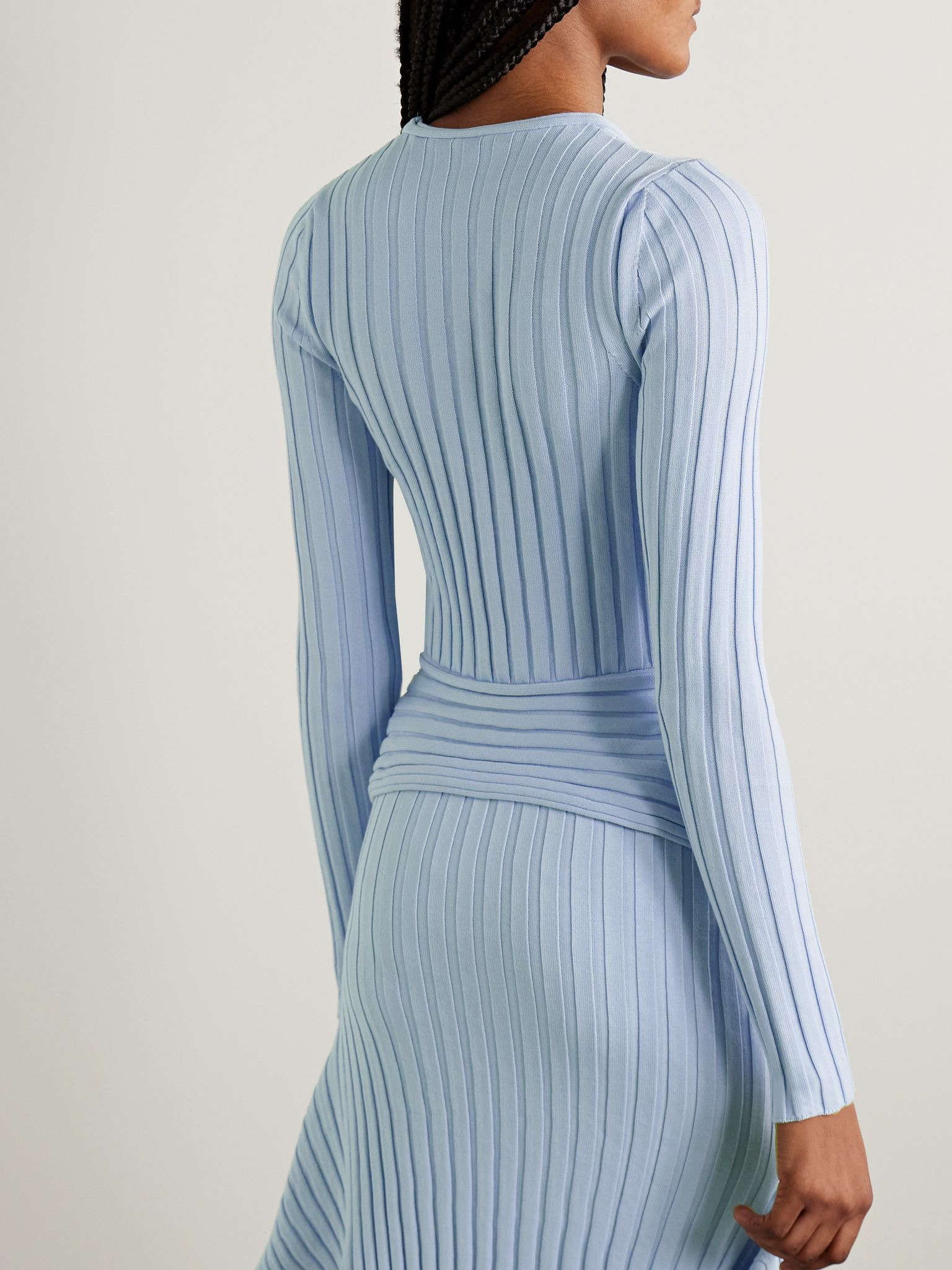 Ribbed cotton top Sky blue - 3