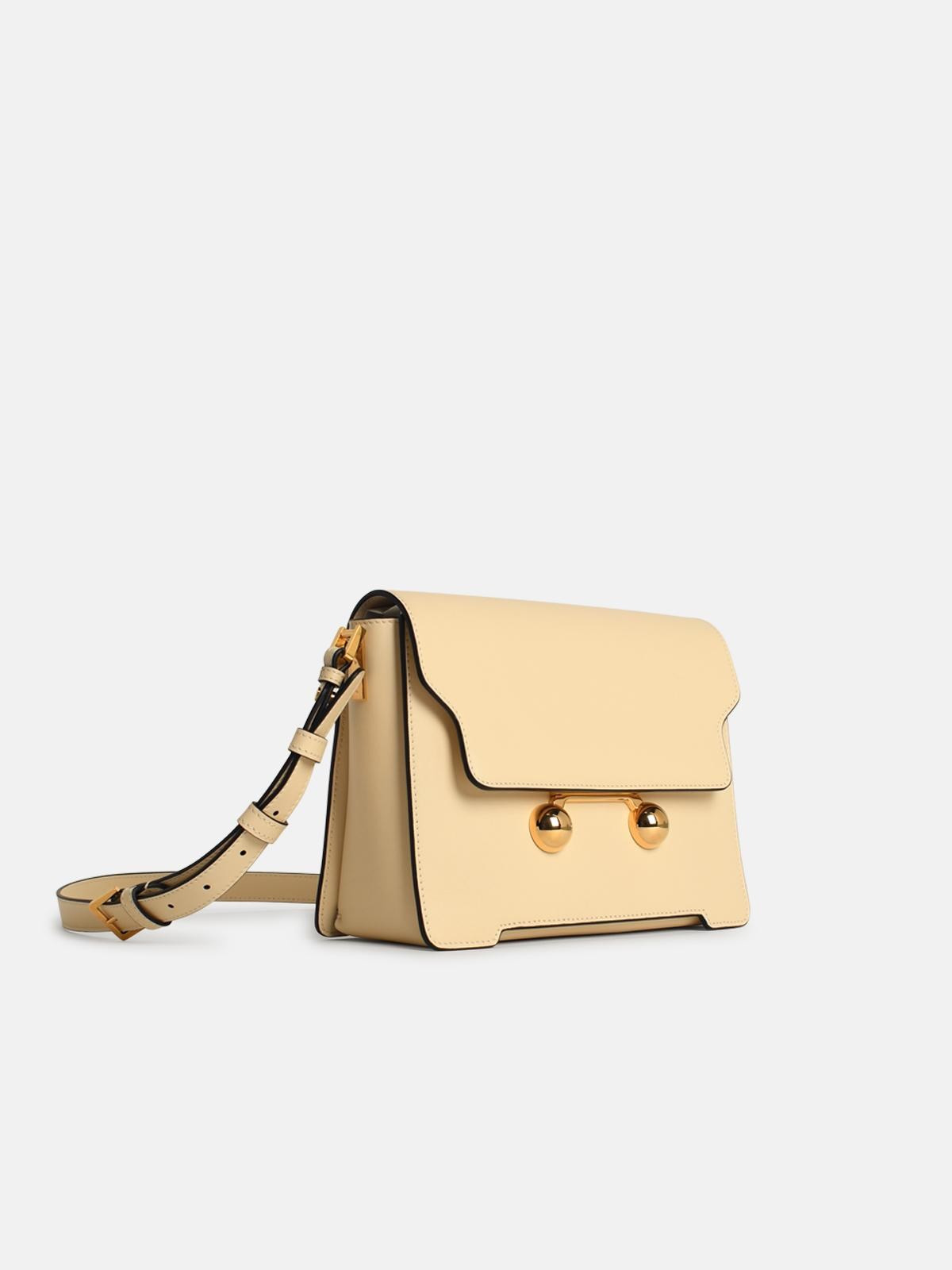 'NEW TRUNK' IVORY LEATHER CROSSBODY BAG - 2
