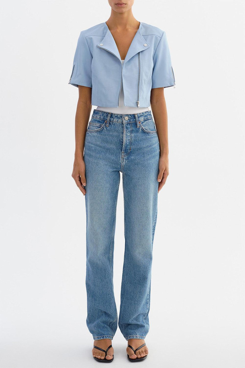 LAMARQUE Kirsi Crop Jacket - Cool Blue outlook