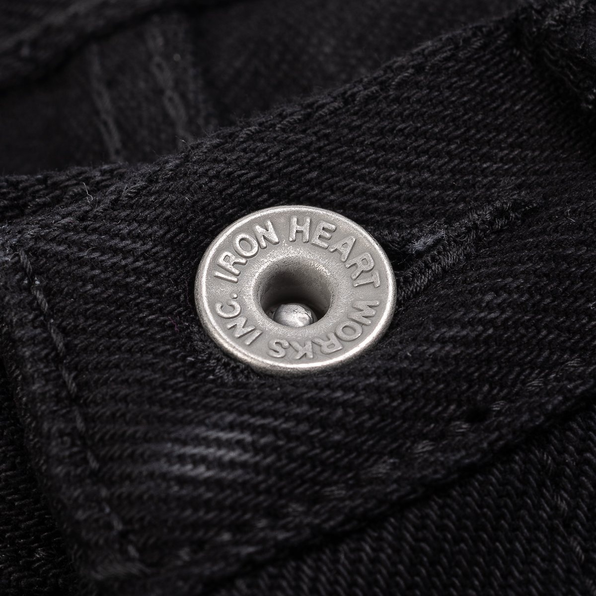 IH-634S-SBG 21oz Selvedge Denim Straight Cut Jeans -  Superblack (Fades To Grey) - 9