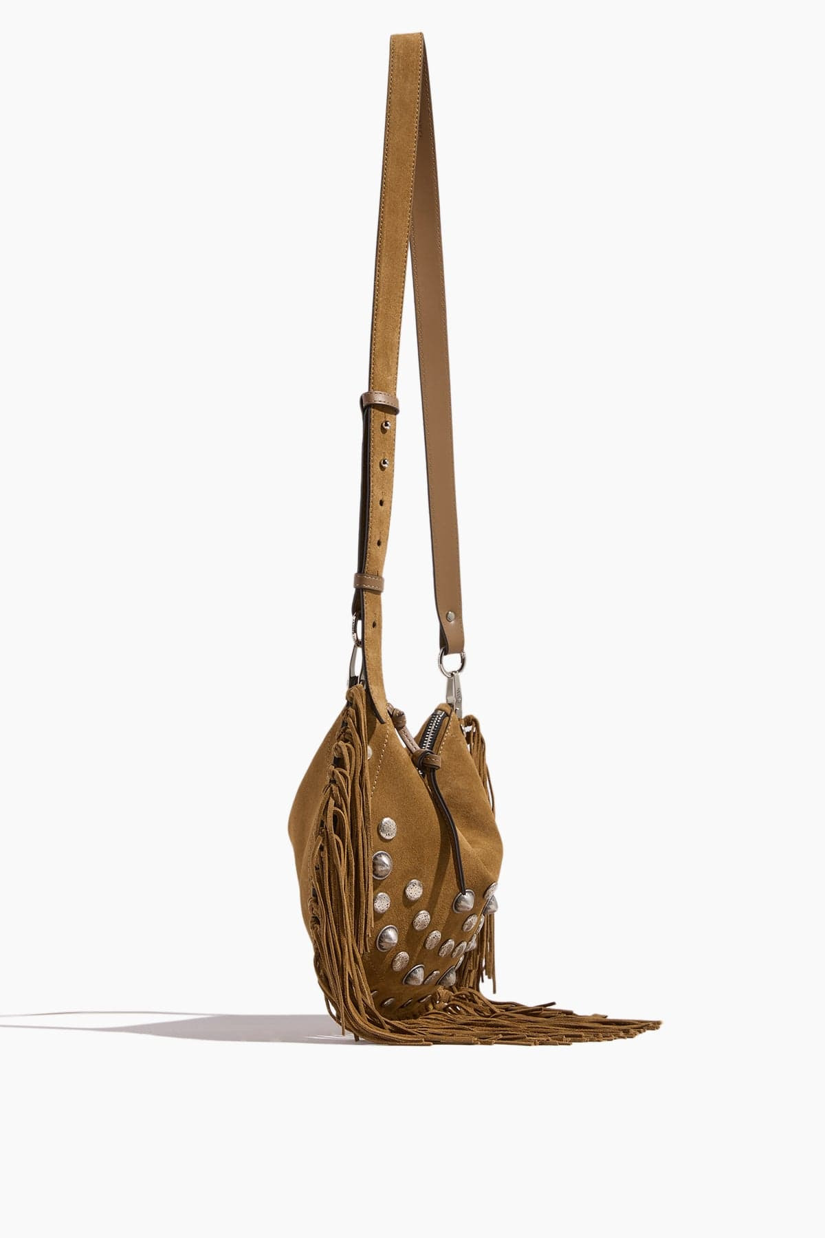 Oskan Soft Zipped Shoulder Bag in Taupe - 4