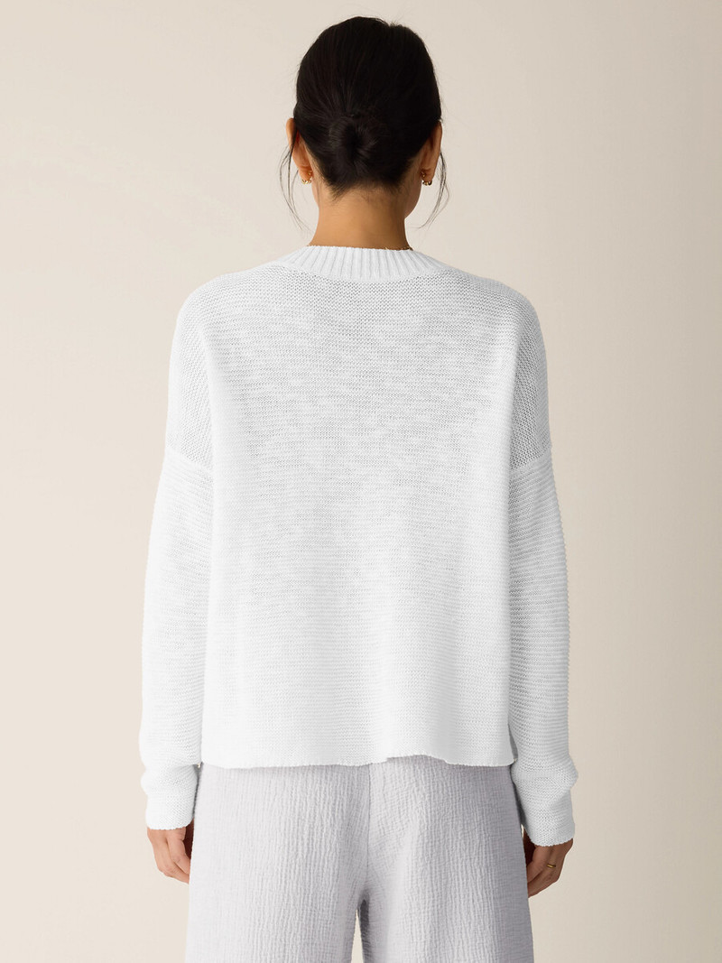 Organic Linen Cotton Slub V-Neck Top 4