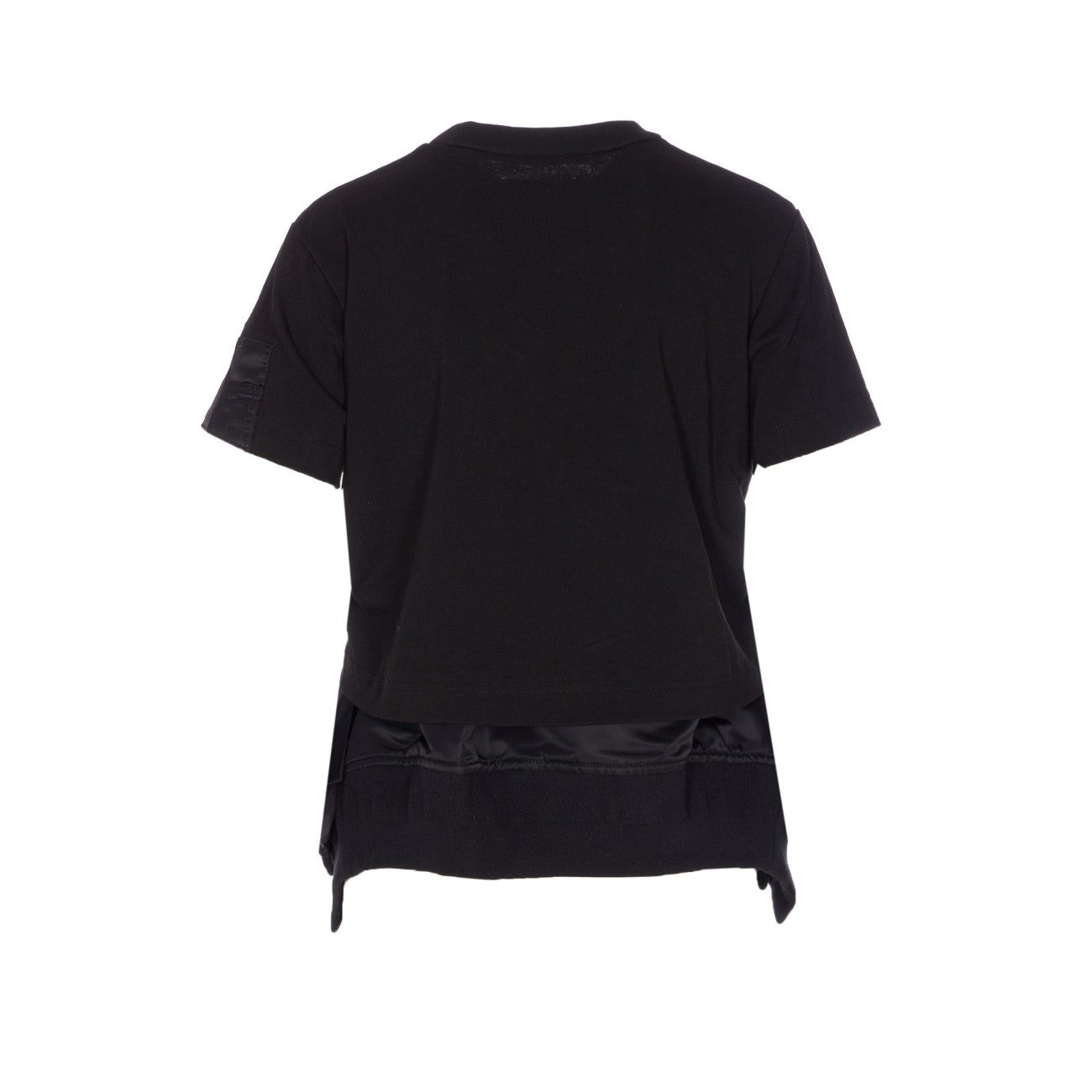 Sacai Women Cotton Jersey X Nylon Twill T-Shirt - 2