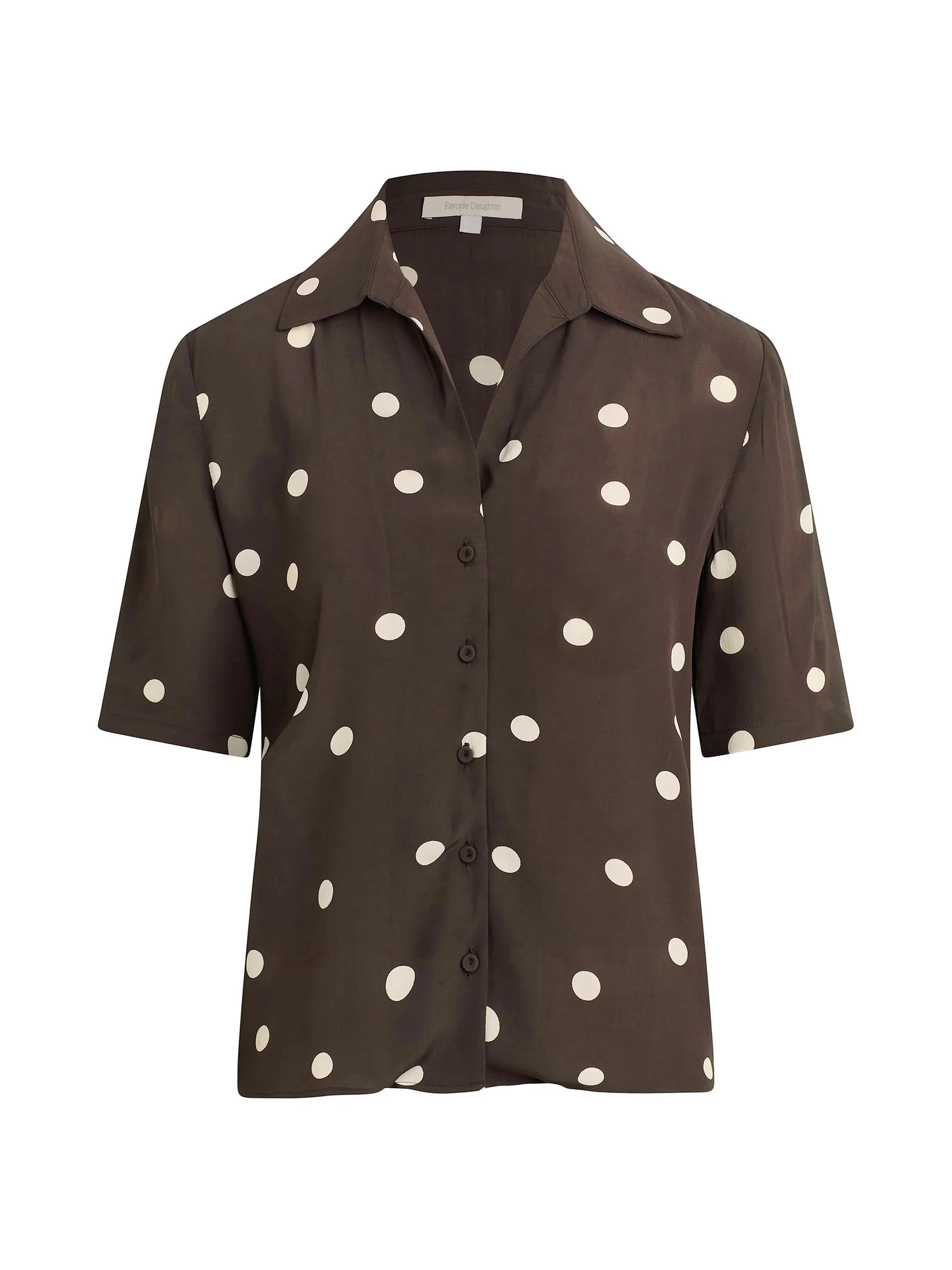 Women's The Sunny Polka Dot Shirt - Espresso Polka Dot - 1