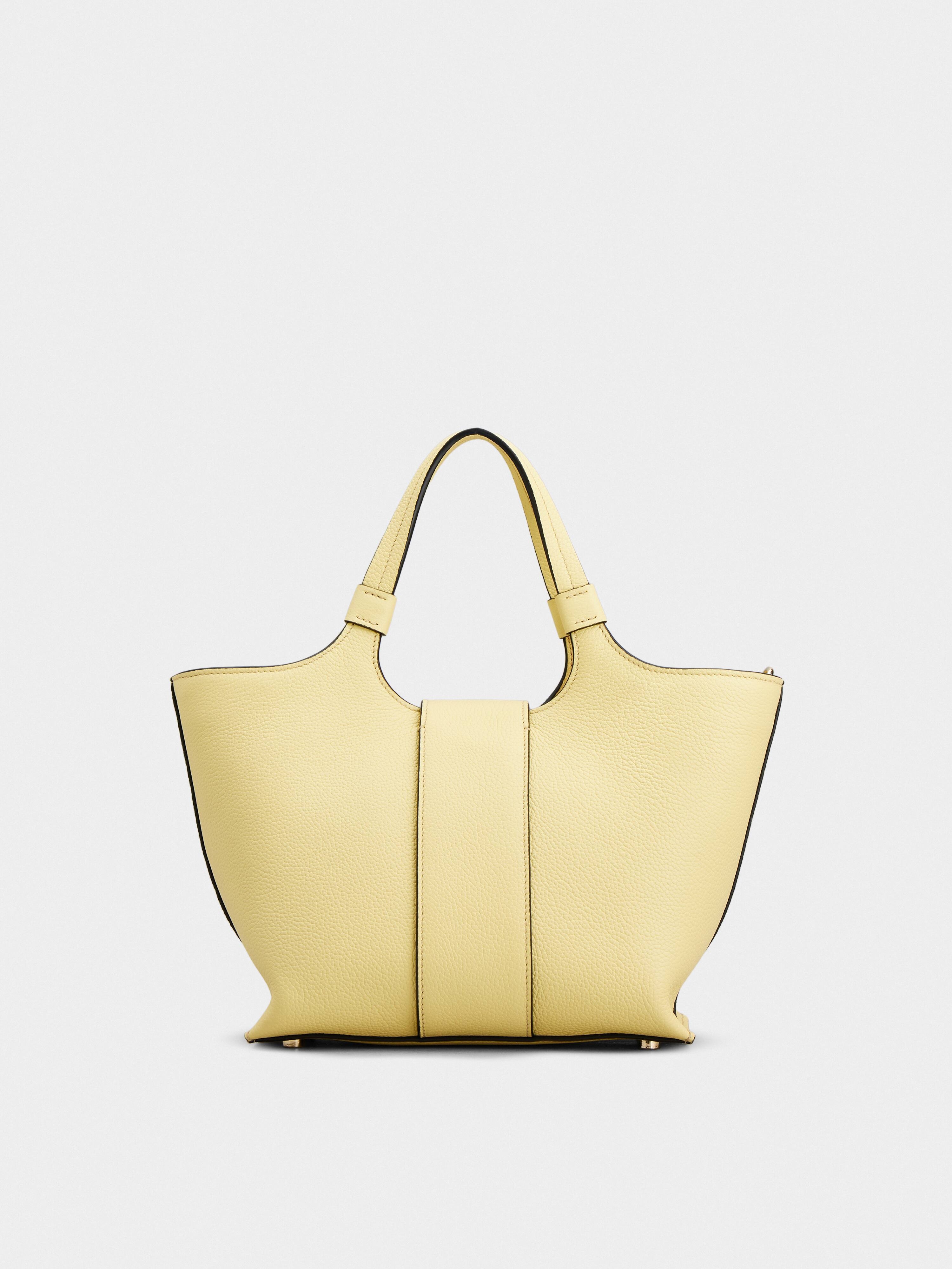 Viv' Choc Mini Shopping Bag in Leather - 5