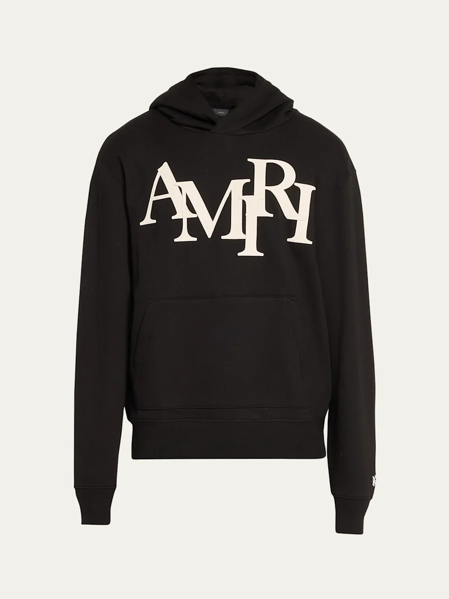 Men's Staggered Logo Hoodie - 1