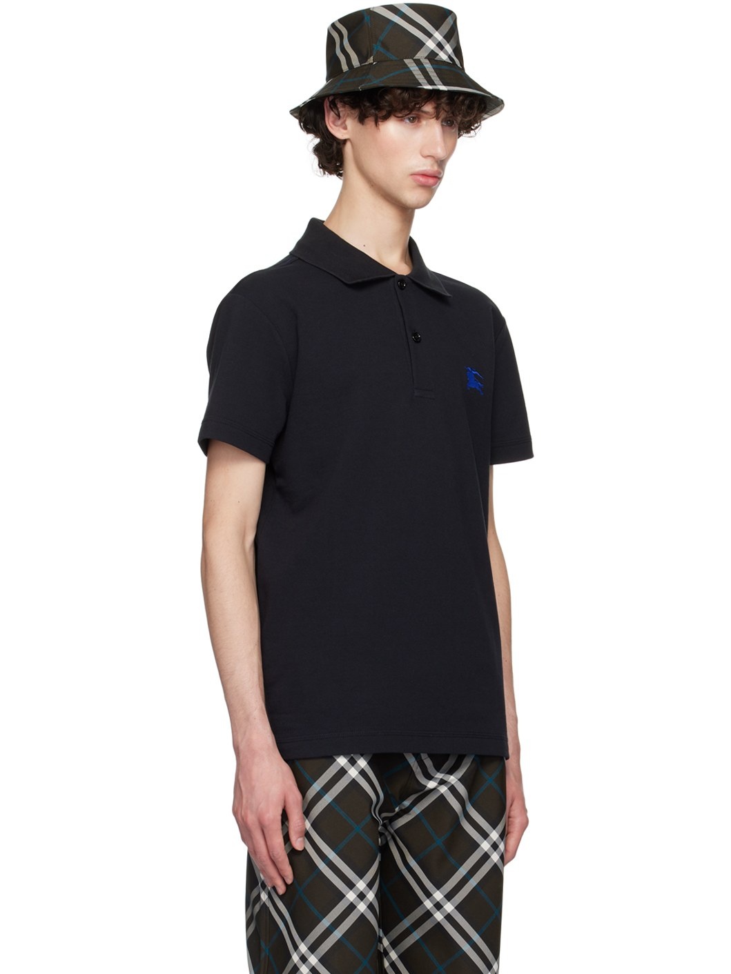 Black Cotton Polo - 2