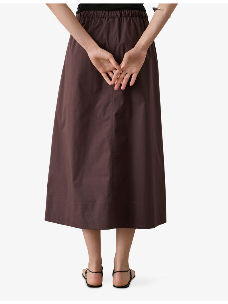 Agadir Drawstring-Waist Cotton Midi Skirt 3