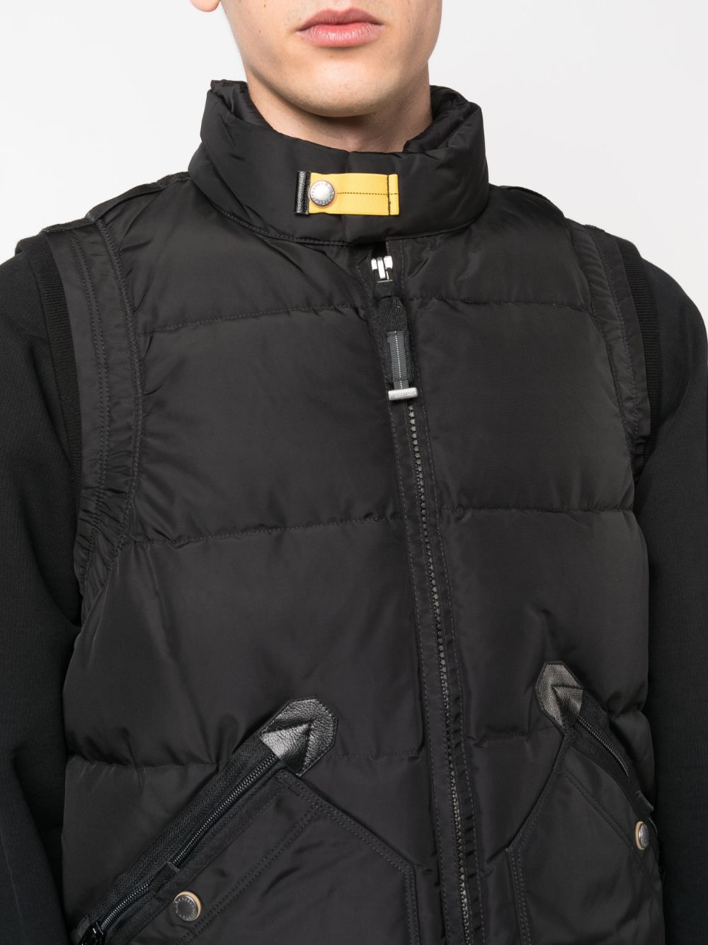 logo-patch padded gilet - 5