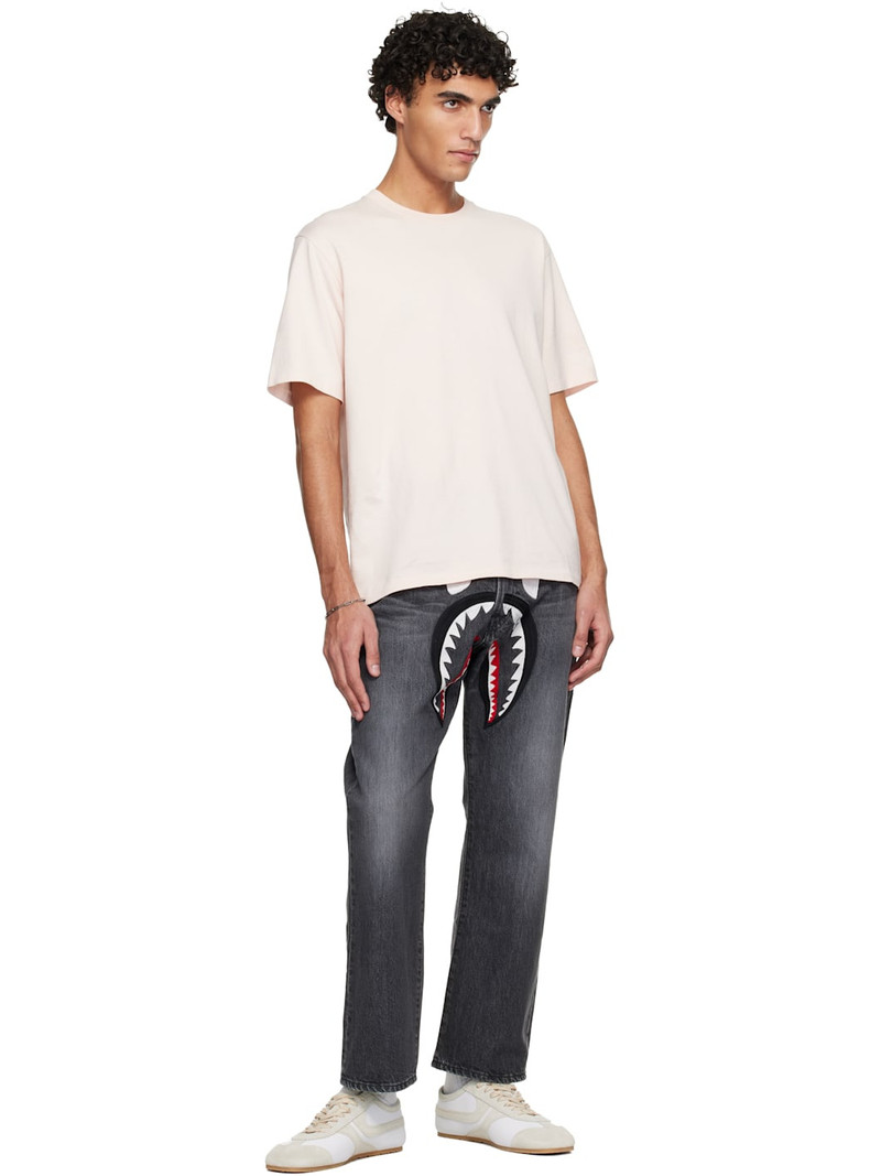 A BATHING APE® Black Shark Loose Fit 13 oz Jeans outlook