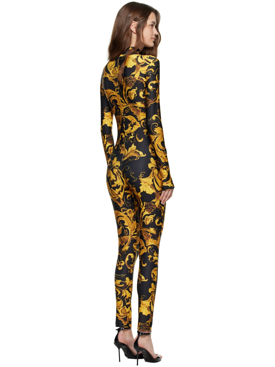 Black & Gold Barocco Porcelain Jumpsuit - 3