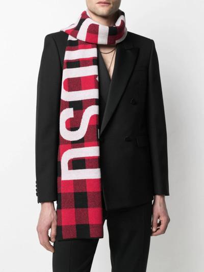 DSQUARED2 patterned intarsia-knit scarf outlook