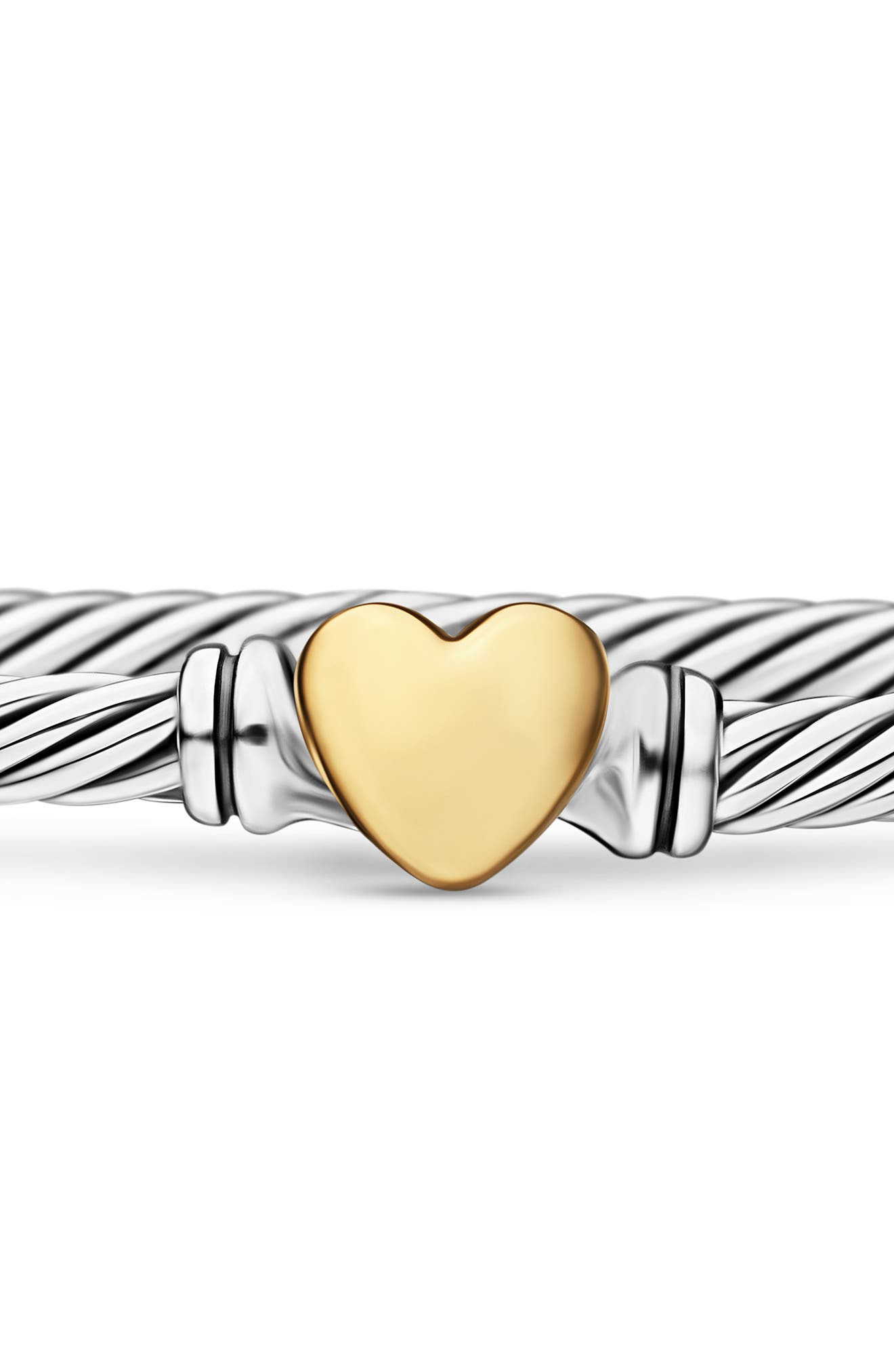 David Yurman Cable Collectibles® Heart Bracelet with 18K Gold, 3mm in Two Tone at Nordstrom - 5