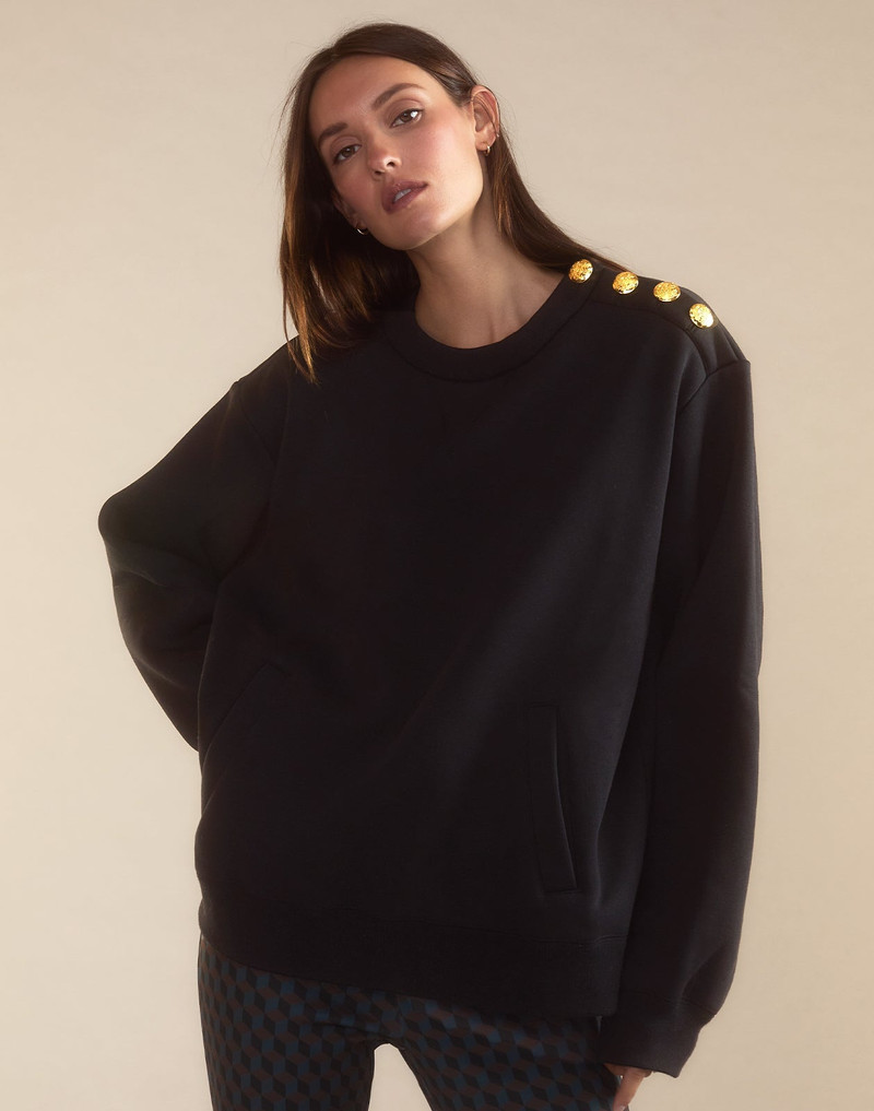 CYNTHIA ROWLEY Button Up Sweatshirt outlook