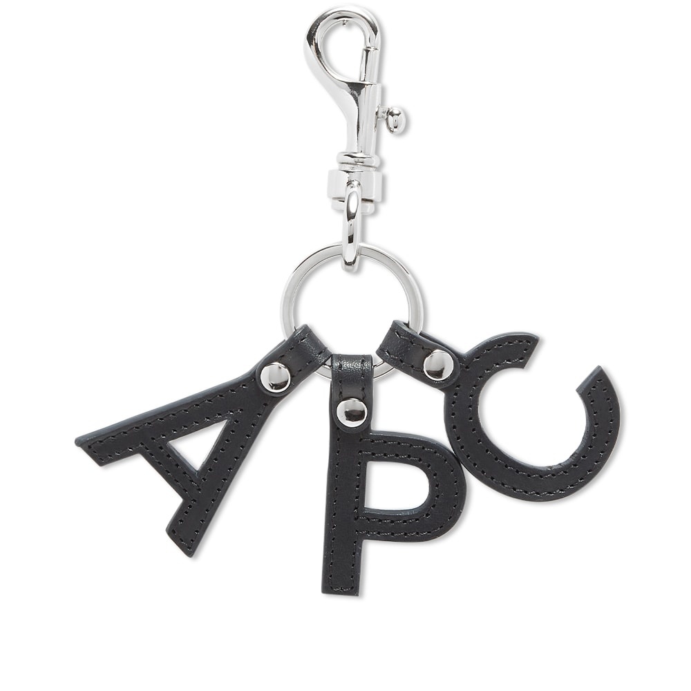 A.P.C. Letters Logo Key Ring - 1