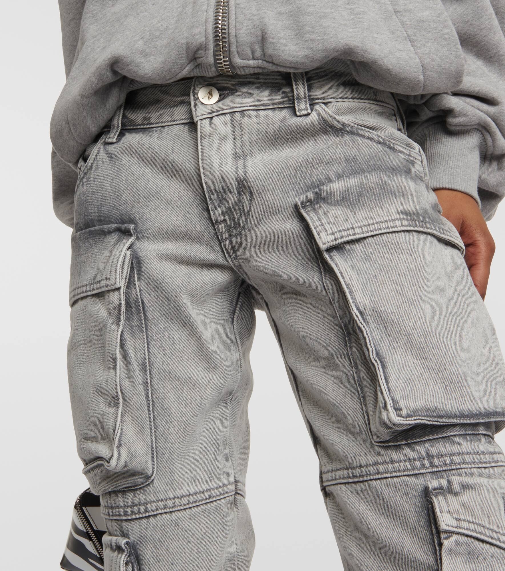 Low-rise straight cargo jeans - 4